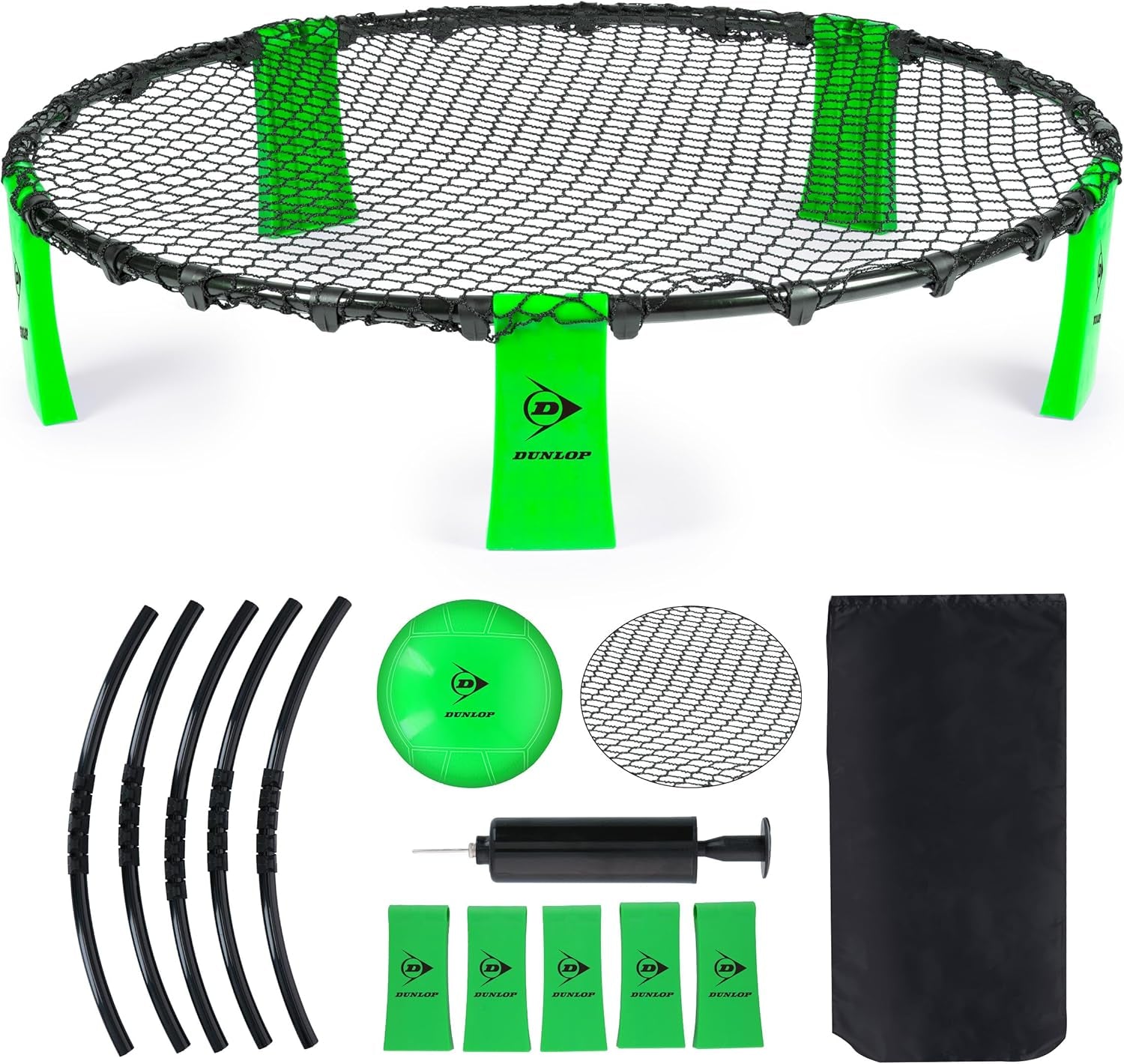 Dunlop Spyderball - Incluye Pelota, Bomba Y Bolsa De Viaje - MAX. 4 Jugadores - Apto Para Spikeball
