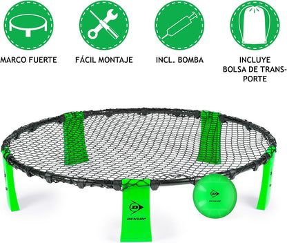 Dunlop Spyderball - Incluye Pelota, Bomba Y Bolsa De Viaje - MAX. 4 Jugadores - Apto Para Spikeball