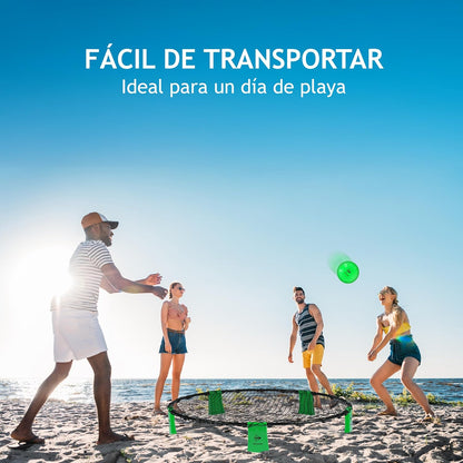 Dunlop Spyderball - Incluye Pelota, Bomba Y Bolsa De Viaje - MAX. 4 Jugadores - Apto Para Spikeball
